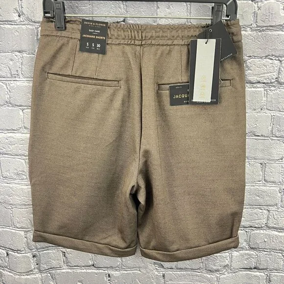 Denim & Flower Ricky Singh Jacquard Textured Shorts Mens Size Small 30 - Picture 2 of 8